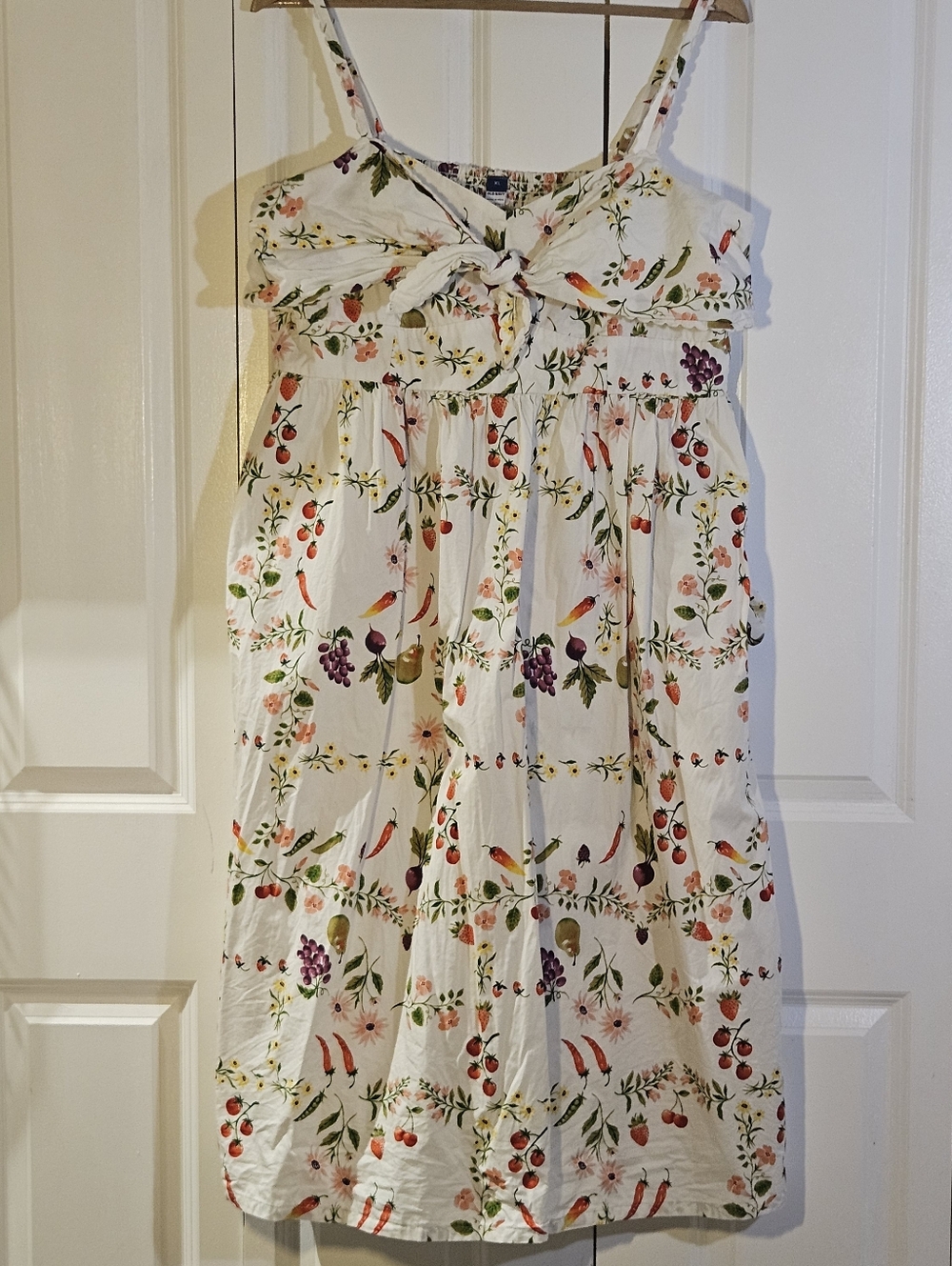 Old Navy Women's Dress XL Fruit & Vegetables Cottagecore Farmer's Market Retro